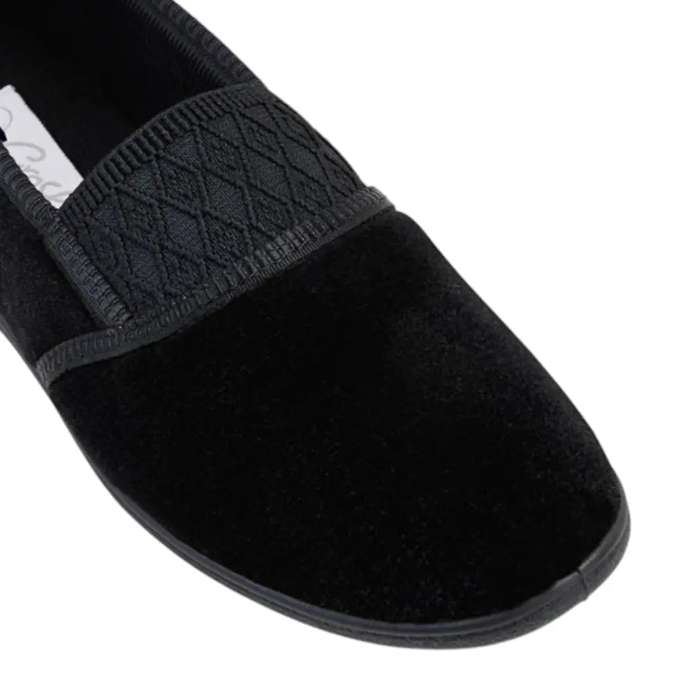 .Grosby Womens Candy Black Slippers - BLACK - (117554) - KND - F