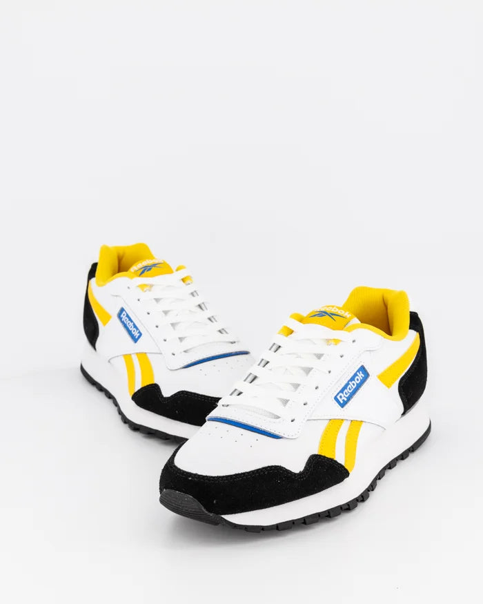 .Reebok Mens Glide - WHITE/CLASSIC YELLOW/VECTOR RED - (100074227) - ICE - R1L5