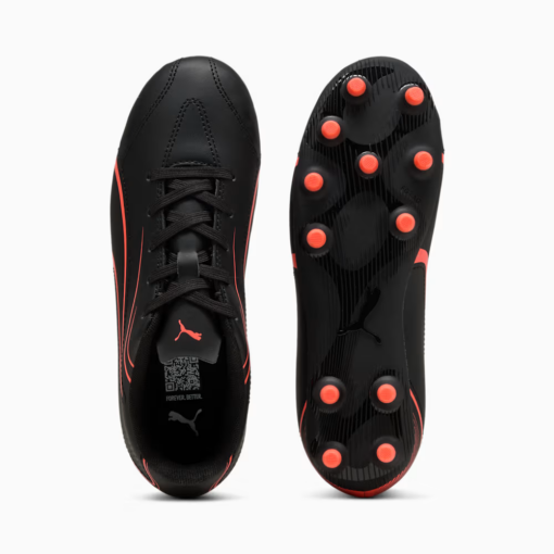 .Puma VITORIA FG/AG Junior YOUTH Football Boots - BLACK/GLOWING RED - (107486-09) - JGR - R2L17