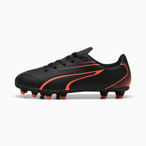 .Puma VITORIA FG/AG Junior YOUTH Football Boots - BLACK/GLOWING RED - (107486-09) - JGR - R2L17