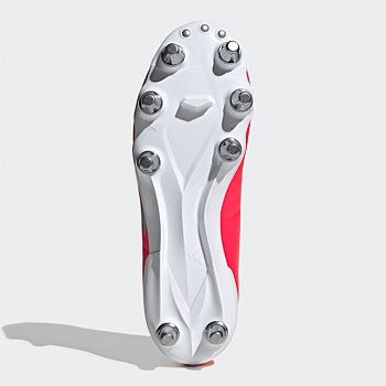 .ADIDAS MENS KAKARI SOFT GROUND RUGBY BOOTS - Lucid Red / Silver Metallic / Cloud White - (IH2758) - KSG - R2L17?