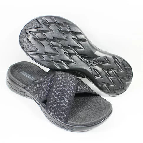 .Skechers On The Go 600 Enchanted - Black/Black - (140790.BBK) - TED - R2L16