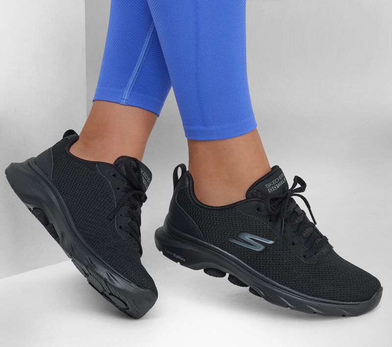.Skechers Womens GO Walk 7 Clear Path - BLACK / BLACK - (125207.BBK) - PT7 - R2L15