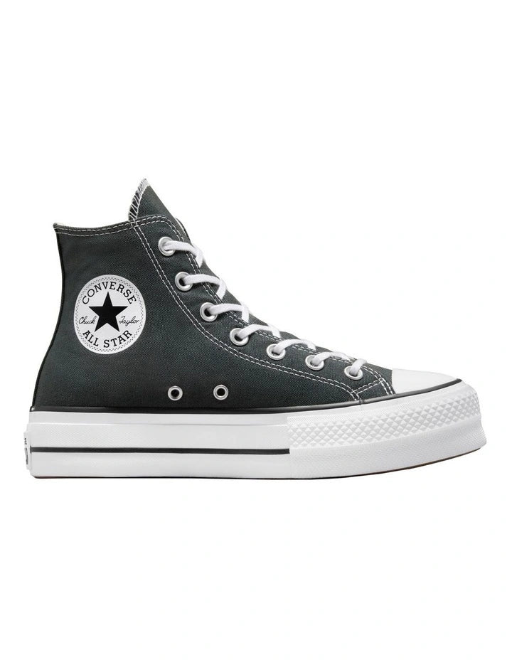 - CONVERSE Women Chuck Taylor Lift Canvas Hi Pine/White/Black (Green)- (A07927) - SP HI - R1L5