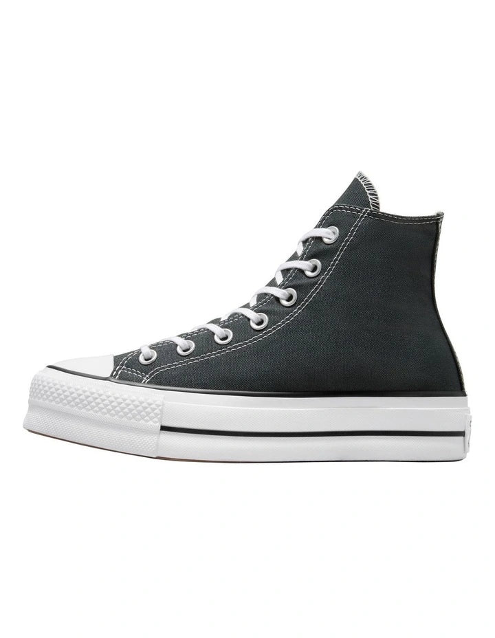 - CONVERSE Women Chuck Taylor Lift Canvas Hi Pine/White/Black (Green)- (A07927) - SP HI - R1L8