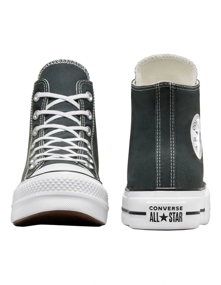 - CONVERSE Women Chuck Taylor Lift Canvas Hi Pine/White/Black (Green)- (A07927) - SP HI - R1L8