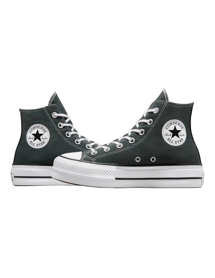 - CONVERSE Women Chuck Taylor Lift Canvas Hi Pine/White/Black (Green)- (A07927) - SP HI - R1L8