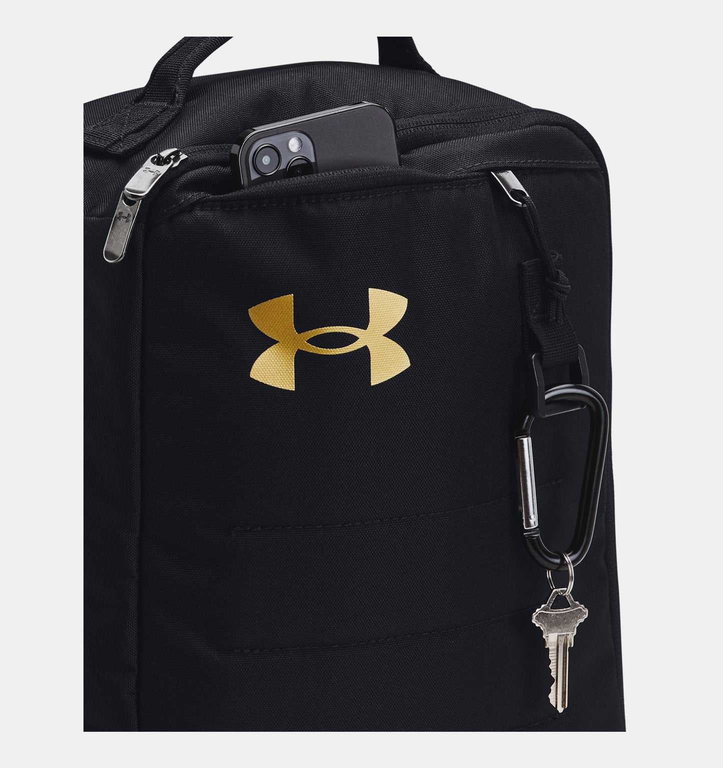 .Under Armour Unisex Contain Shoe Bag - Black/Metallic Gold - (1381921 001) - F