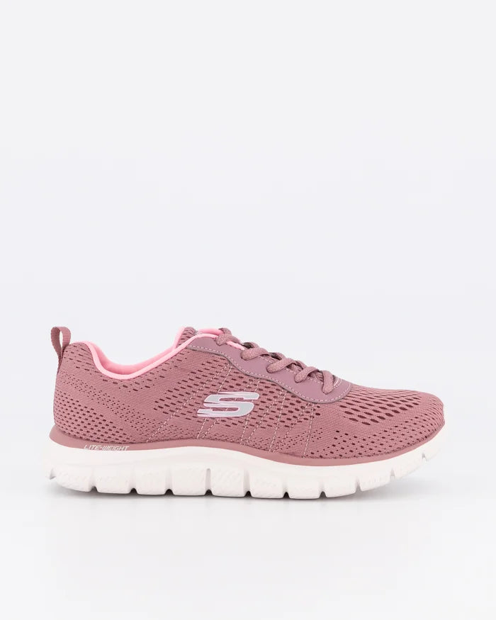 - Skechers Womens TRACK - NEW STAPLE DARKROSE/PINK - (150141/DKRS) - DKR - R2L16