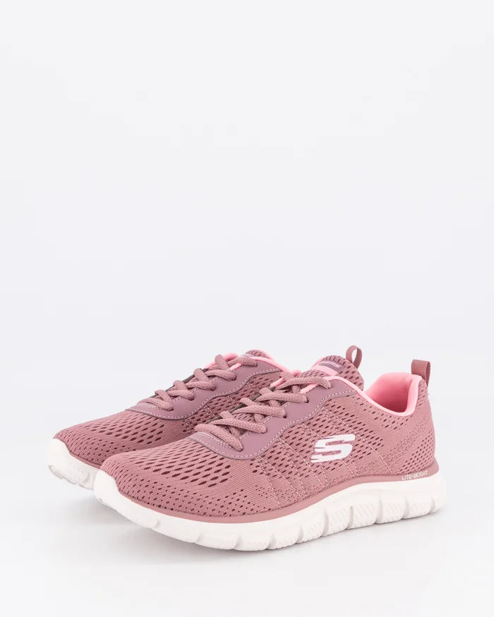 - Skechers Womens TRACK - NEW STAPLE DARKROSE/PINK - (150141/DKRS) - DKR - R2L16