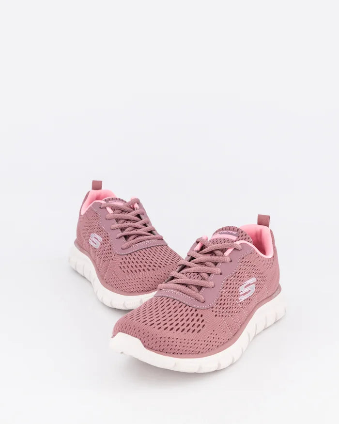 - Skechers Womens TRACK - NEW STAPLE DARKROSE/PINK - (150141/DKRS) - DKR - R2L16