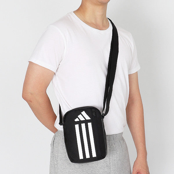 .ADIDAS TRAINING ORGANIZER SHOULDER BAG - BLACK/WHITE - ( HT4752 ) - F