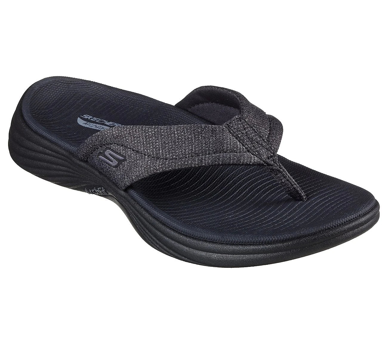 .Skechers Womens Jandal Arch Fit Radiance - Gleam Black/Black - (141300.BBK) - GSM - R2L16