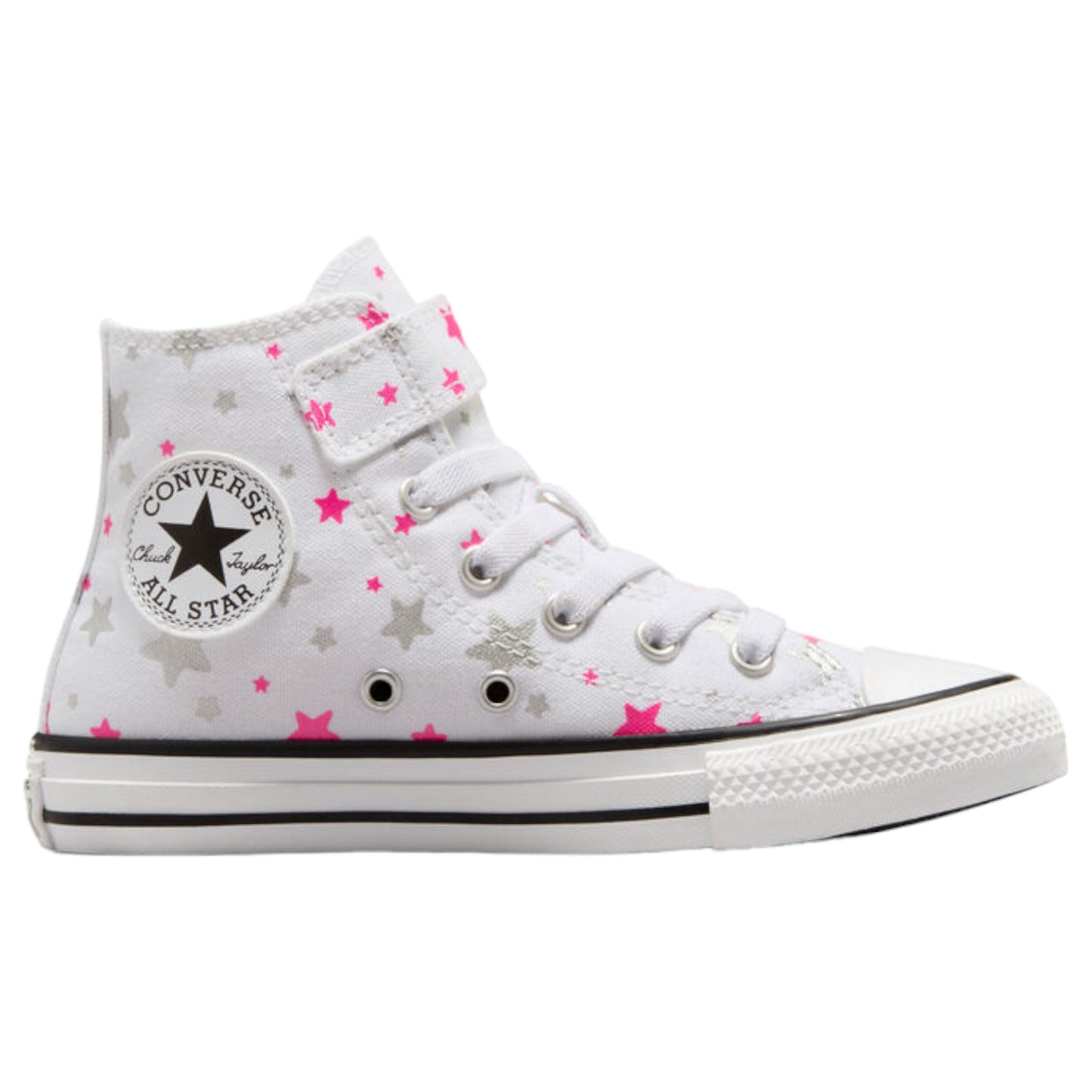 .Converse CT Kids Sparkle Party WH High Top Canvas WHITE/PINK - (A05530) - PW - R1L8