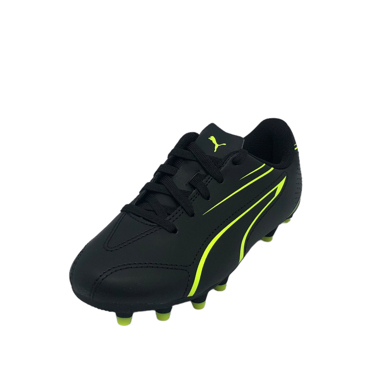 - PUMA VITORIA FG/AG Junior YOUTH Unisex Football Boots BLACK/ELECTRIC LIME (107486 03) - K55 - R2L17