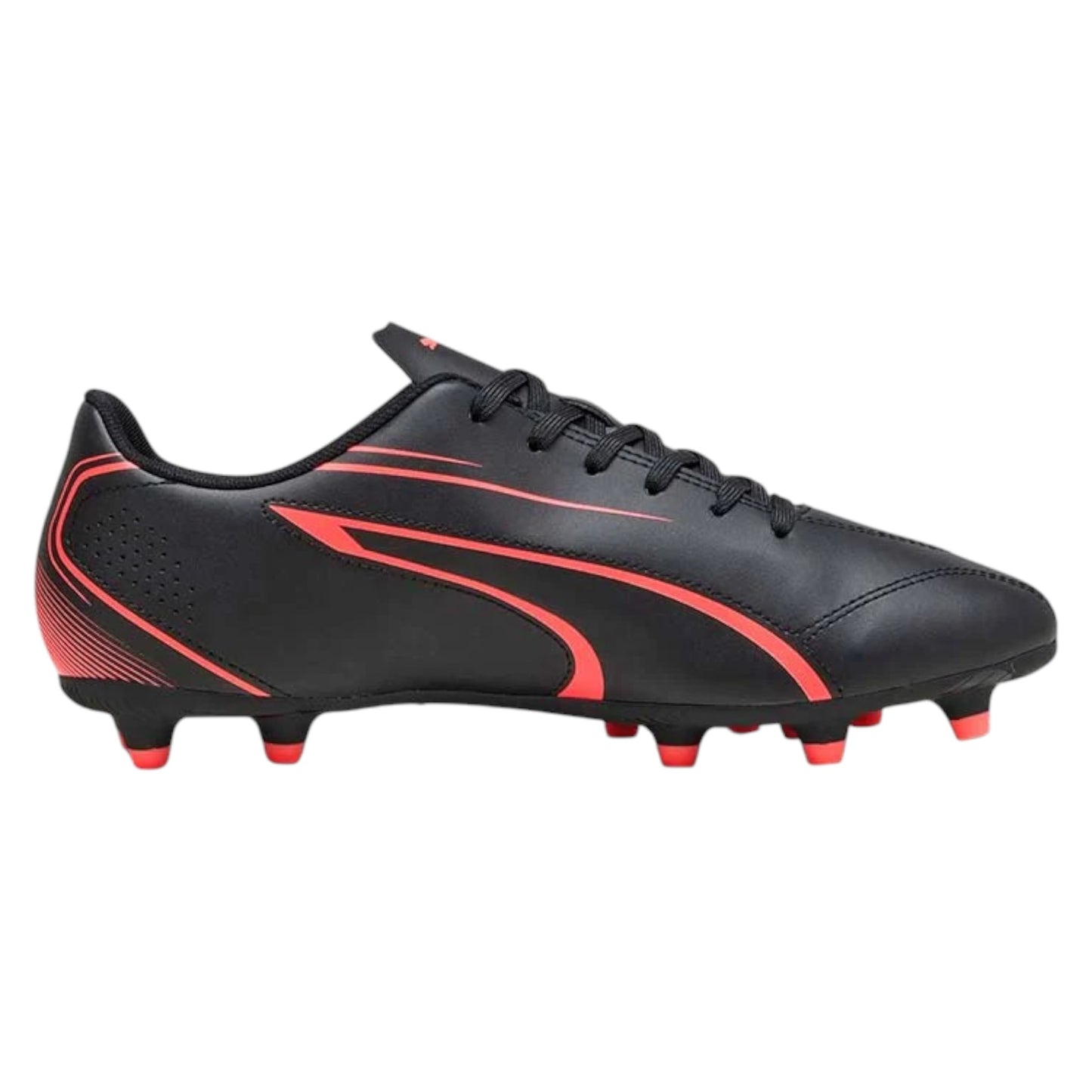 .Puma VITORIA FG/AG Junior YOUTH Football Boots - BLACK/GLOWING RED - (107486-09) - JGR - R2L17
