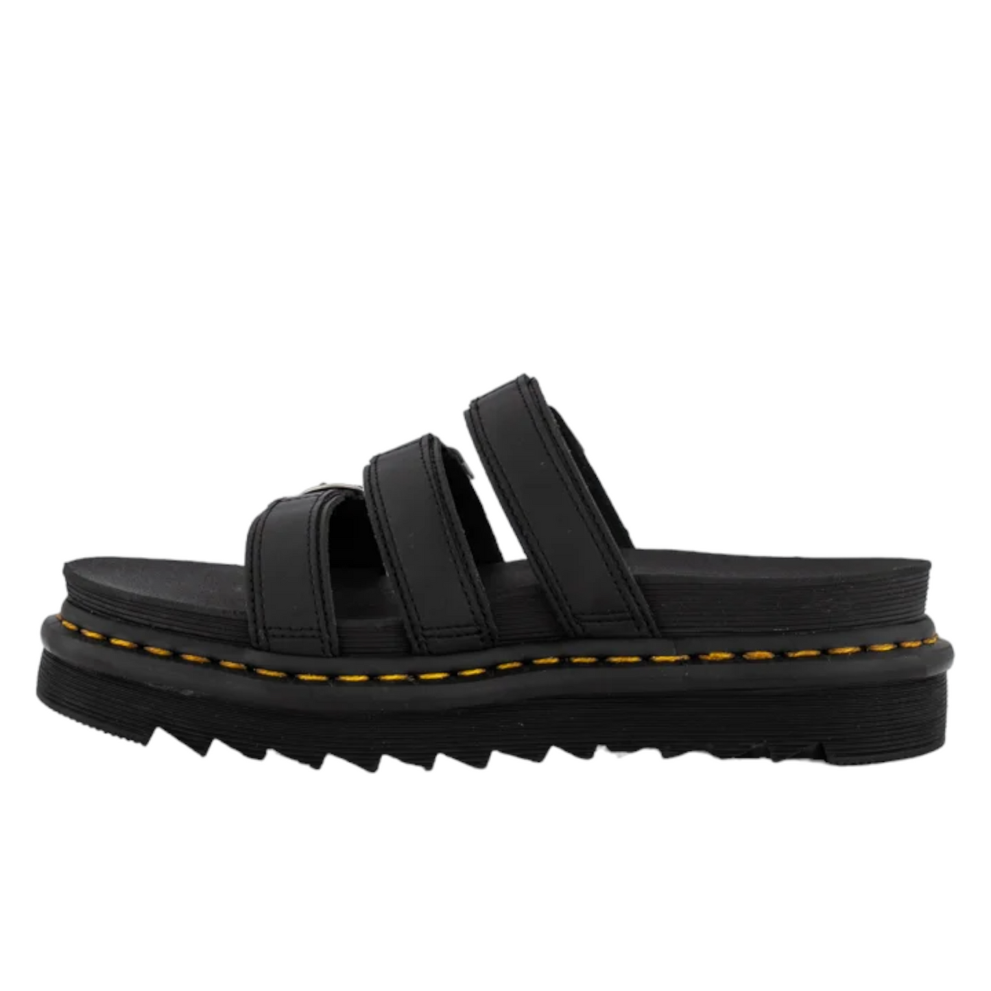 .Dr Martens Blaire Slide 3 Strap Buckle Sandal Black Leather (25456001.BLK) - RO - R2L15