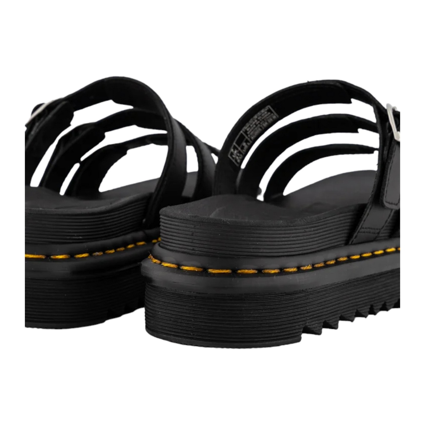 .Dr Martens Blaire Slide 3 Strap Buckle Sandal Black Leather (25456001.BLK) - RO - R2L15