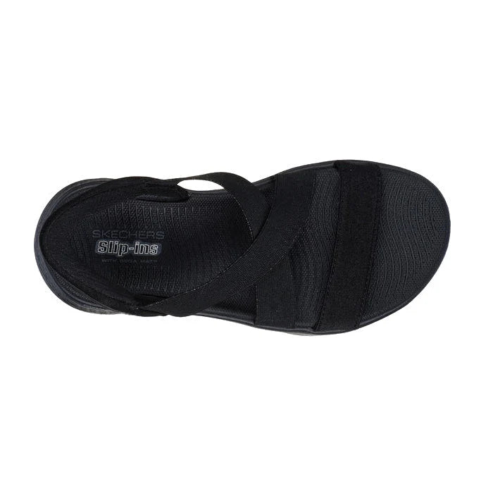 .Skechers Womens Slip Ins Sandals Go Walk Flex - Black/Black - (141489.BBK) - SDL - R2L16