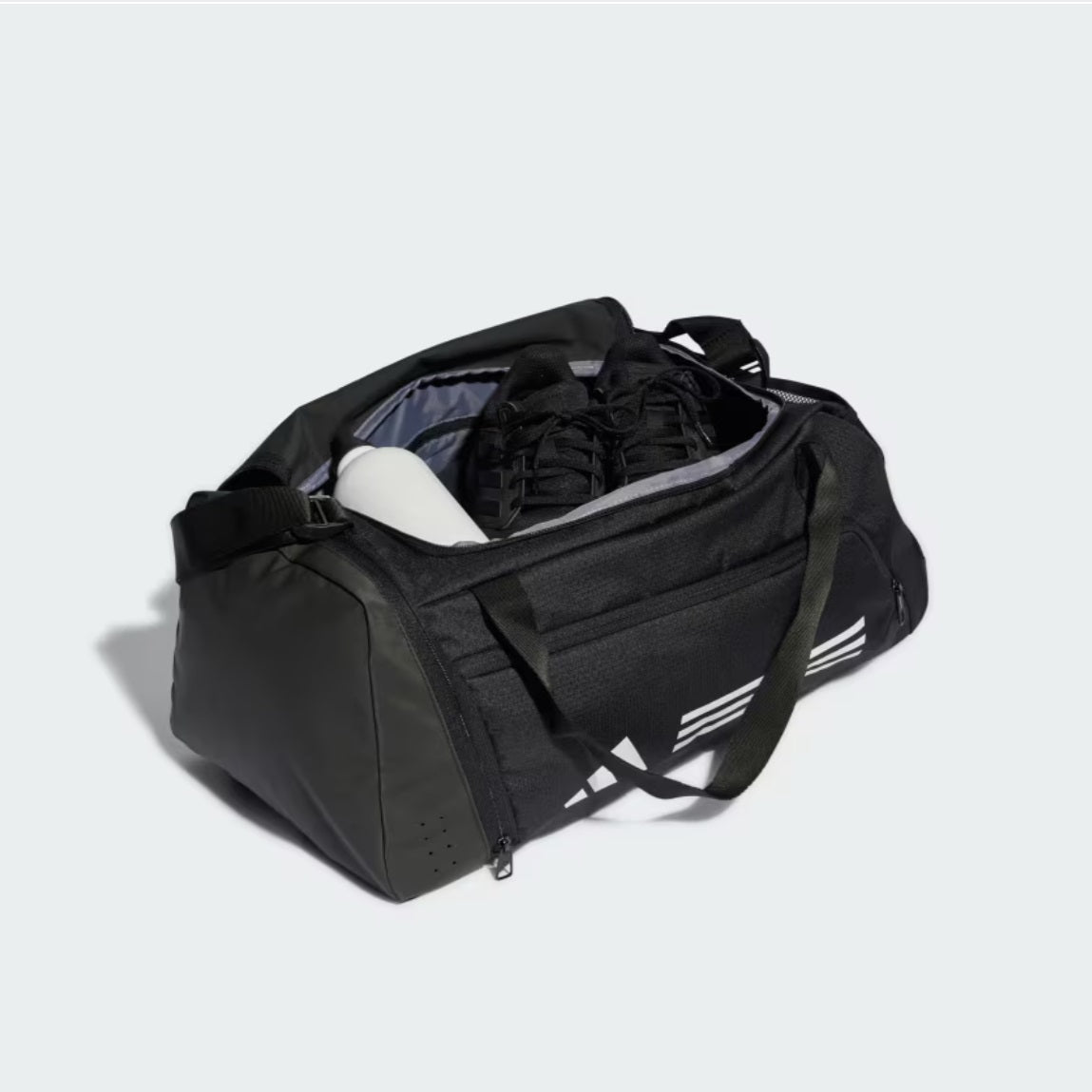 .ADIDAS ESSENTIALS 3-STRIPES DUFFEL BAG EXTRA SMALL - BLACK - (IP9861) - C10