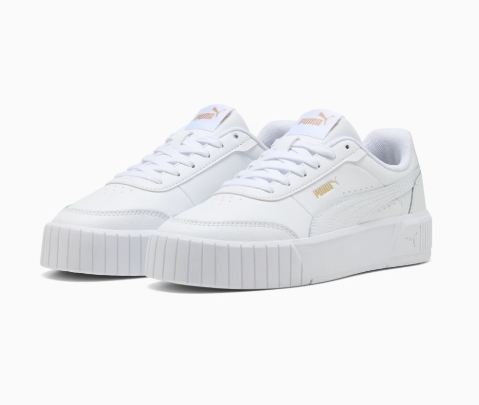 .PUMA Womens Carina Mia Sneakers - WHITE/GOLD -(402637-06) - CMW - R1L5