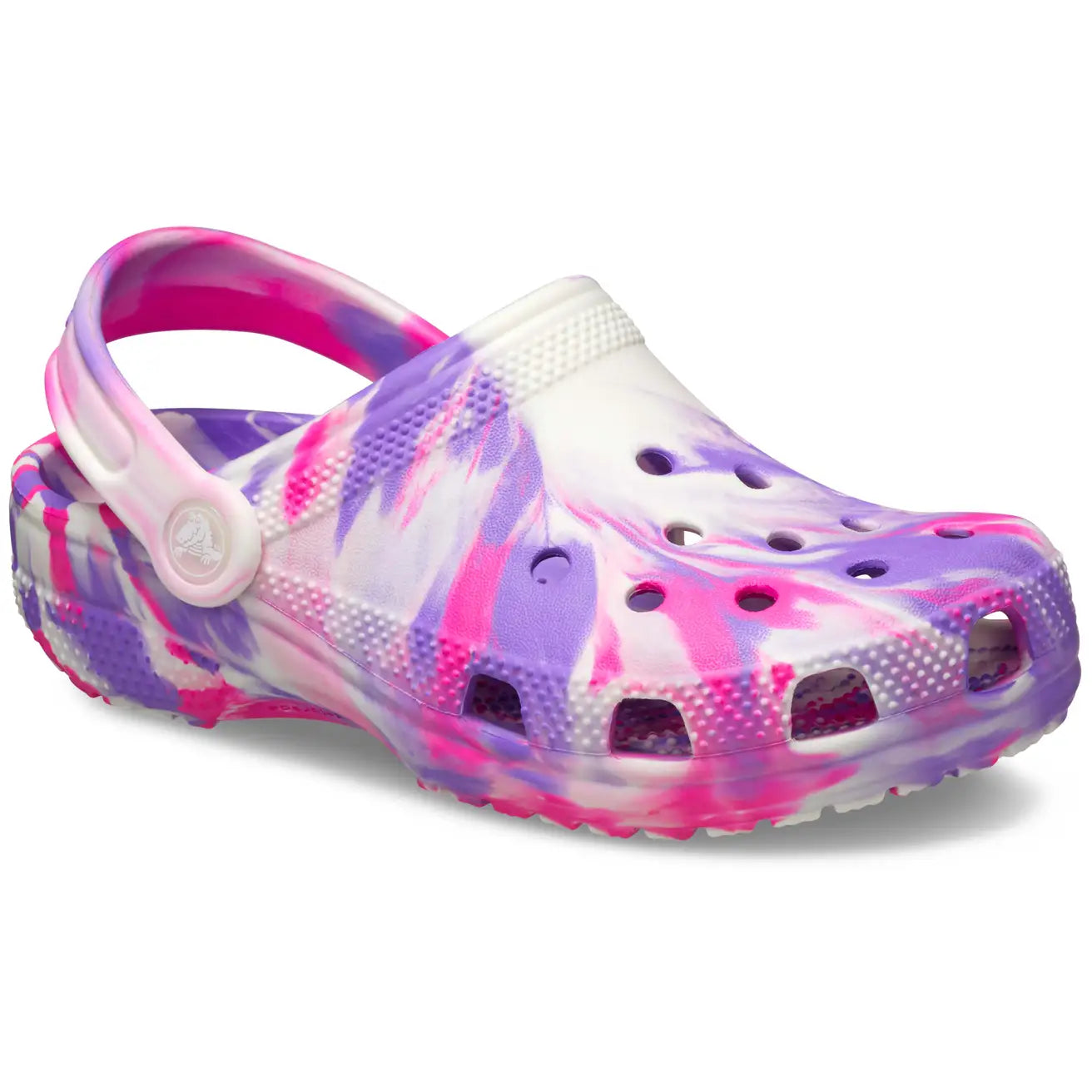 .Crocs Kids/Youth Original Classic Clogs Glow Marbled Pink Crush Multi - (210718-6TX) - F