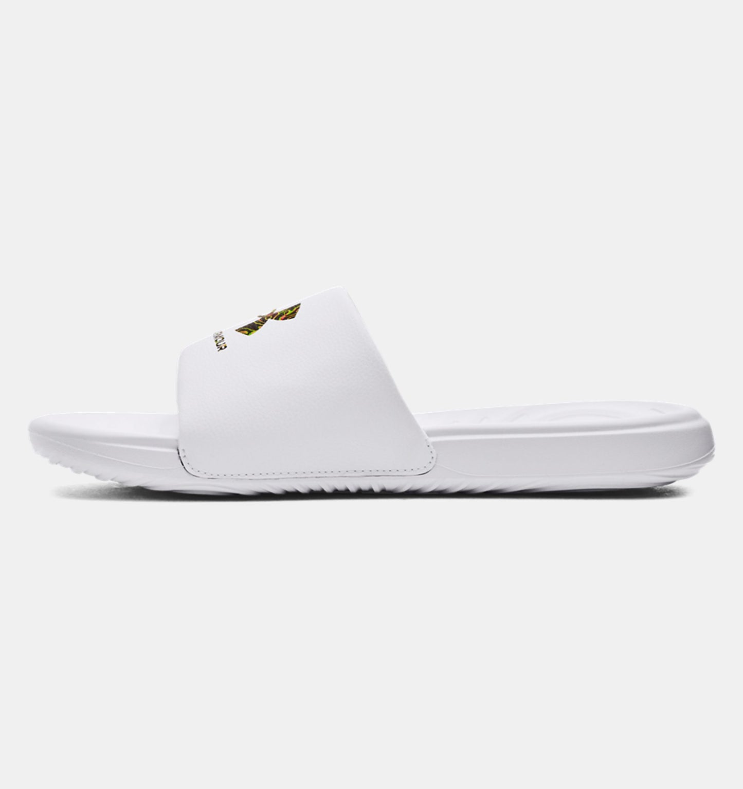 - Under Armour Men's Ansa Graphic Logo Slides White/Black/Coloured Camo - (3024435 106)