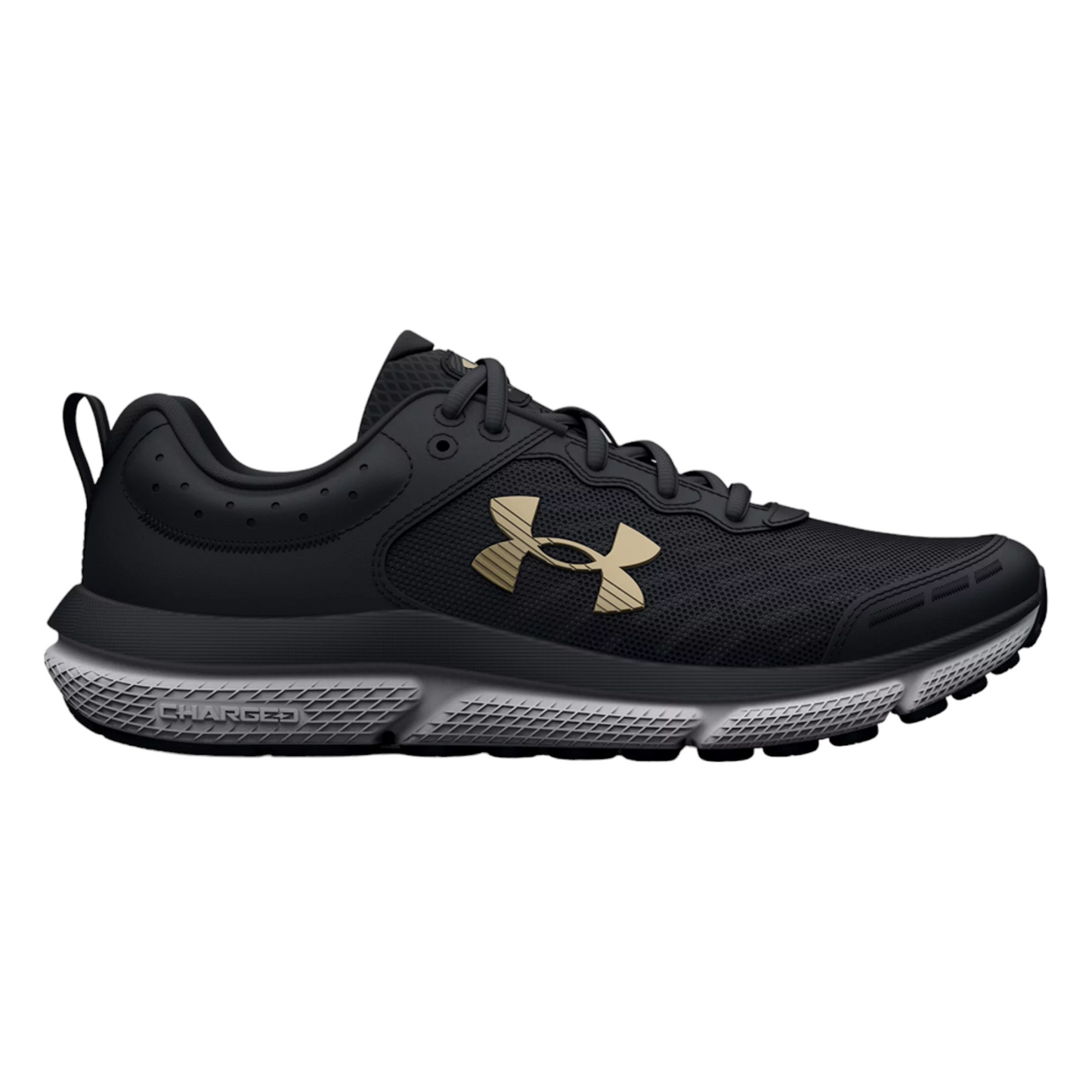 - Under Armour Youth Kids Assert 10 Blk/Blk Metallic Gold - (4Y-7Y) (3026189-001) - G2 - R2L12