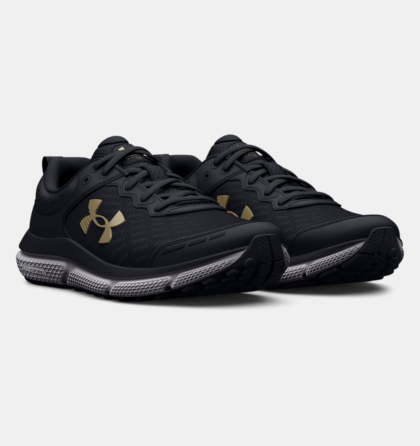 - Under Armour Youth Kids Assert 10 Blk/Blk Metallic Gold - (4Y-7Y) (3026189-001) - G2 - R2L12
