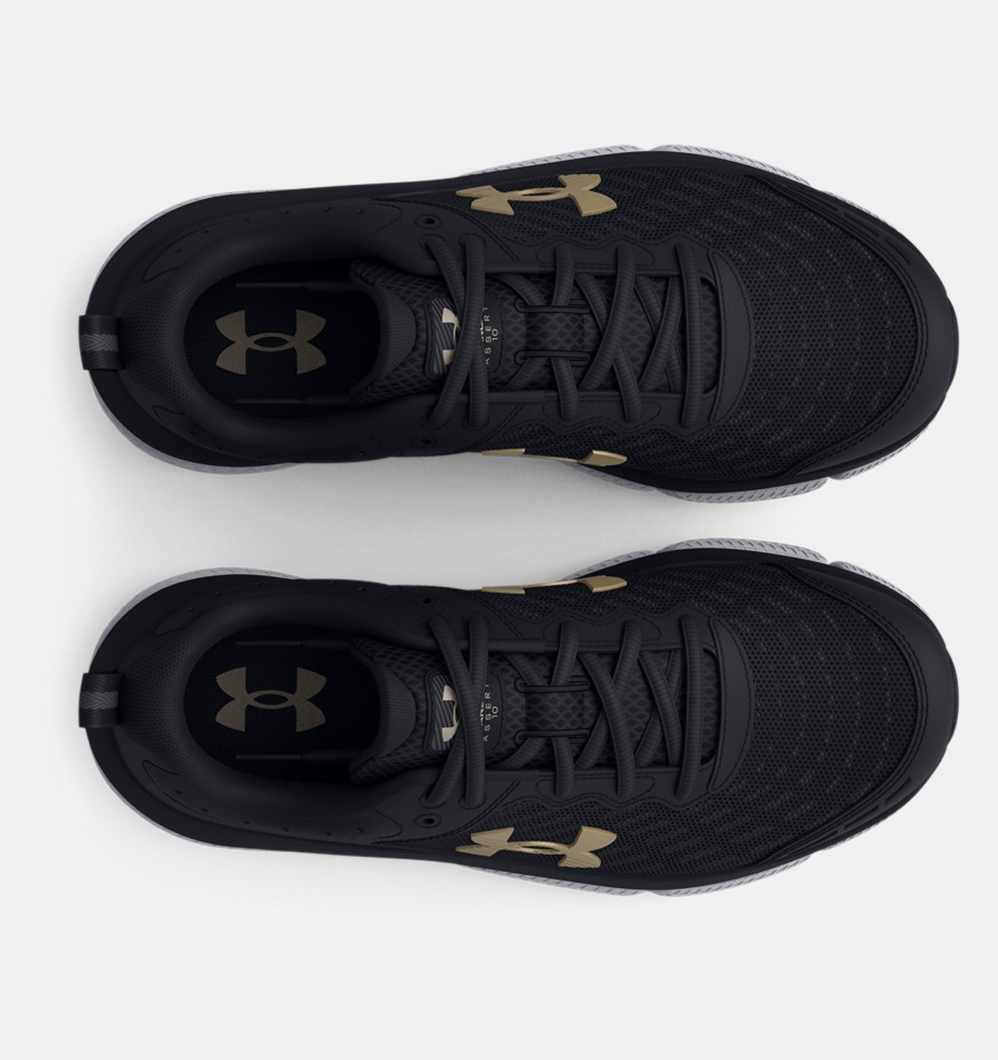 - Under Armour Youth Kids Assert 10 Blk/Blk Metallic Gold - (4Y-7Y) (3026189-001) - G2 - R2L12