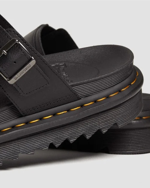 .Dr Martens Myles 2 Strap Buckle Sandal Black Brando Leather - (23523001.BLK) - MY - R2L15