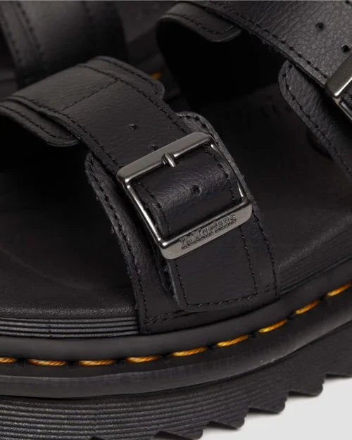 .Dr Martens Myles 2 Strap Buckle Sandal Black Brando Leather (23523001.BLK) - MY - R2L15