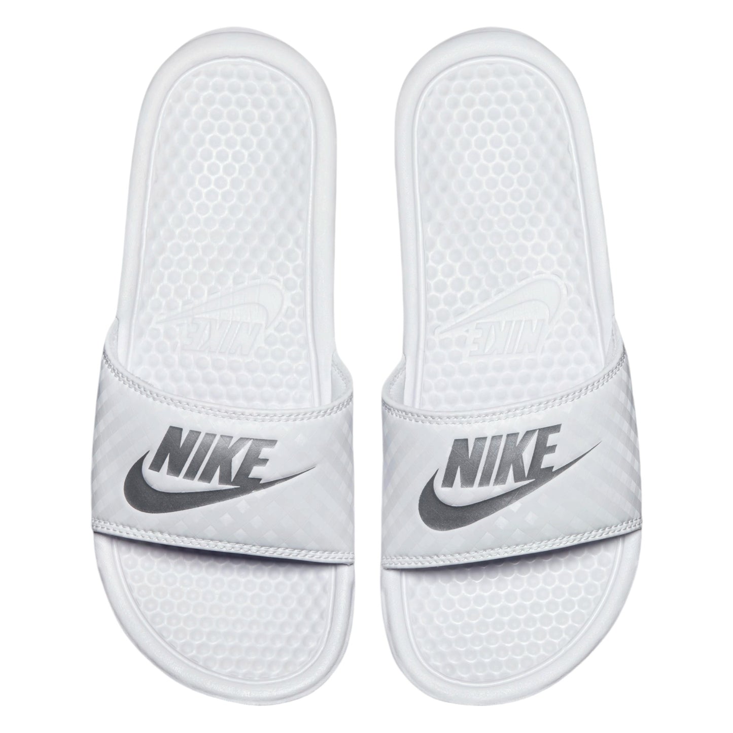 Nike Womens Benassi JDI White/Silver - (343881 102) - WT - R2L15