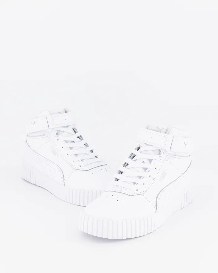 .Puma Womens Carina 2.0 Mid White - (385851 02) - TF3 - R1L5