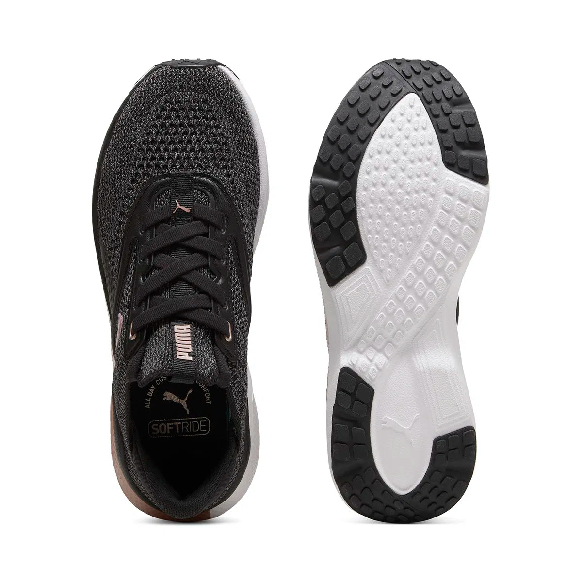 .PUMA Softride Mayve Women's Running Shoes - BLACK/ROSE GOLD -(310160 08) - SMW - R1L3