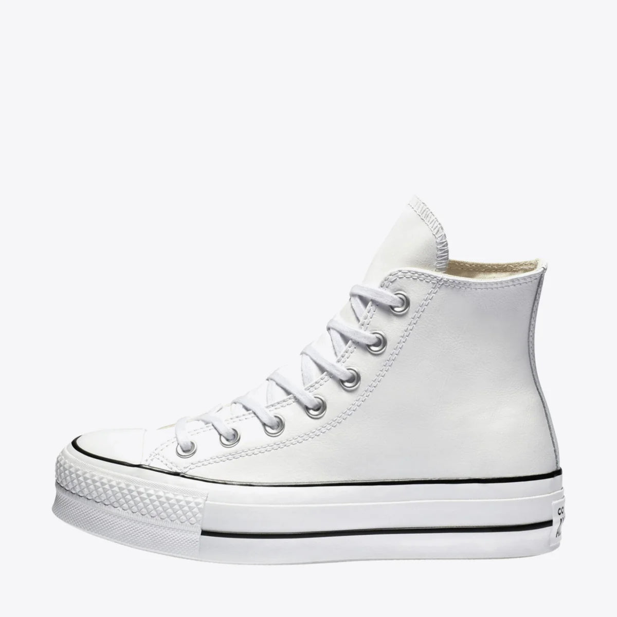 .CONVERSE CHUCK TAYLOR ALL STAR LIFT WHITE LEATHER HIGH TOP - (561676C)- LBW - R1L7