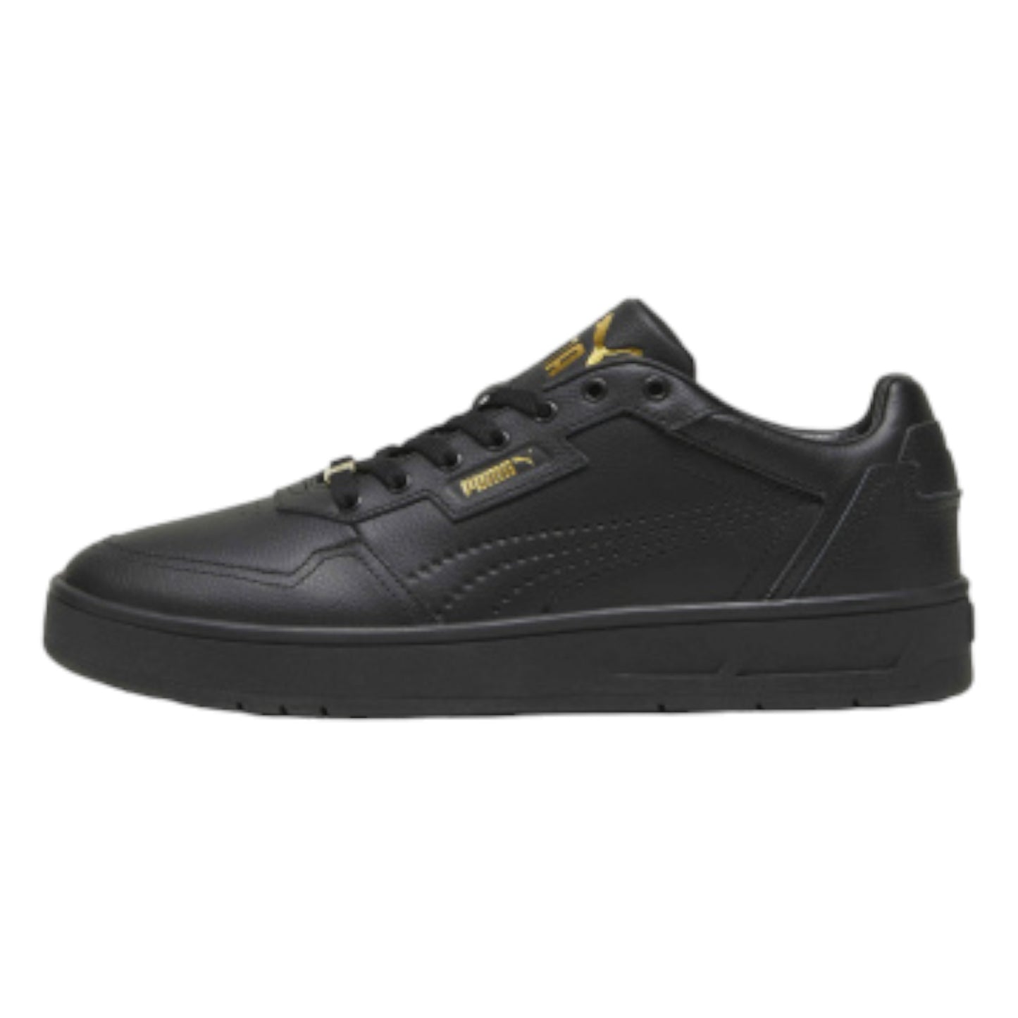 - PUMA MENS COURT CLASSIC LUX  - BLACK-PUMA GOLD - (395019 02) - LUX - R1L3