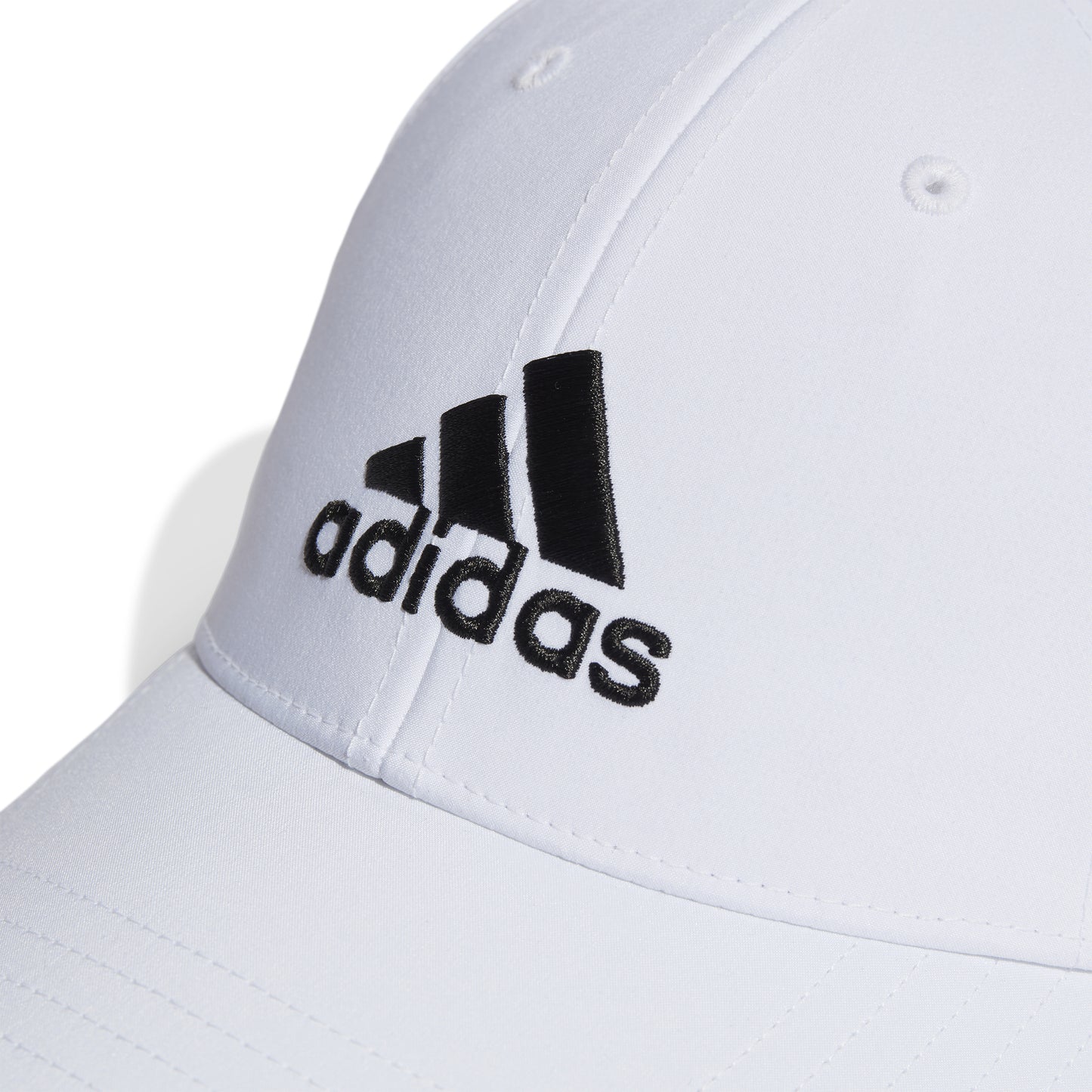 .ADIDAS EMBROIDERED LOGO LIGHTWEIGHT BASEBALL CAP - White/Black- (II3552) - F