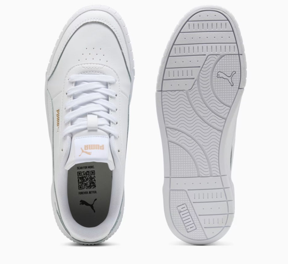 .PUMA Womens Carina Mia Sneakers - WHITE/GOLD -(402637-06) - CMW - R1L5