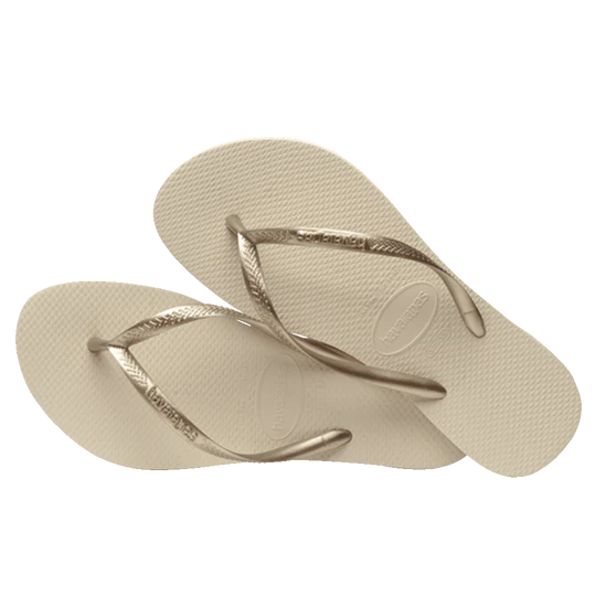 .Havaianas Womens Beige Slim Flip Flops - BEIGE - (0121) - HV56 - F