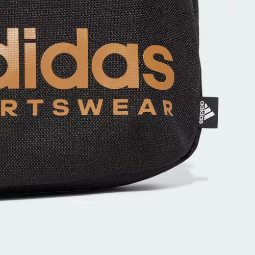 .ADIDAS SPORTSWEAR ORGANIZER NATIONS PACK SHOULDER BAG - BLACK/GOLD - (JE6706) - F