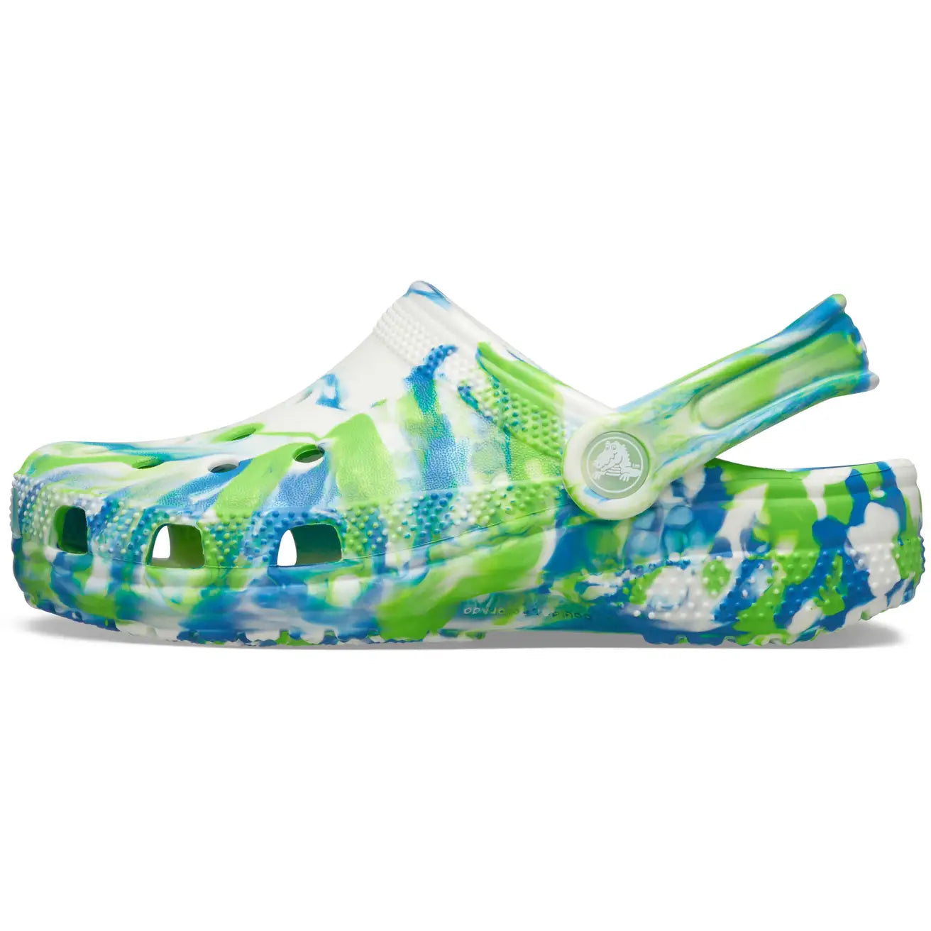 .Crocs Kids/Youth Original Classic Clogs Glow Marbled Prep Blue Multi - (210718-4TL) - F