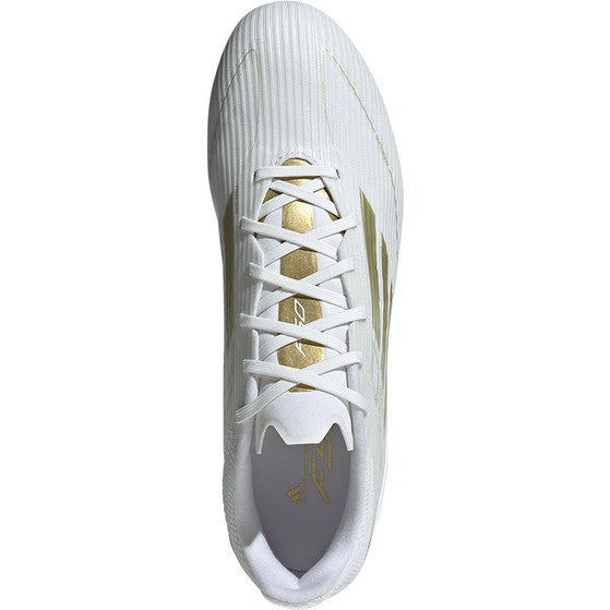 .Adidas Mens F50 League FG/MG FOOTBALL BOOTS - WHITE/GOLD - (IE0604) - G50 - R2L17