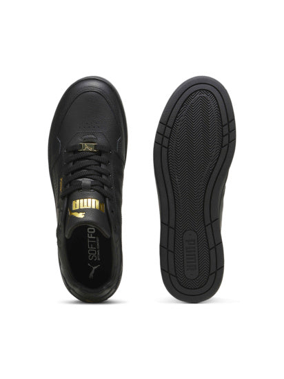 - PUMA MENS COURT CLASSIC LUX  - BLACK-PUMA GOLD - (395019 02) - LUX - R1L3