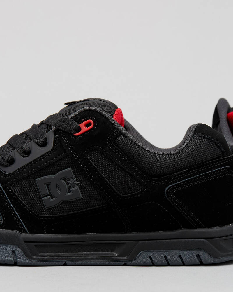 .DC MENS STAG SHOES - BLACK/GREY/RED - (320188-BYR) - TAG - R2L13