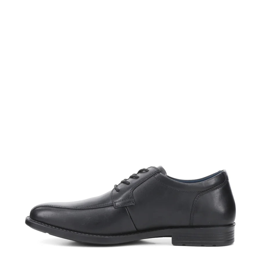 .Clarks Brooklyn School Shoes Black Leather - (201638) - BRK - R2L11