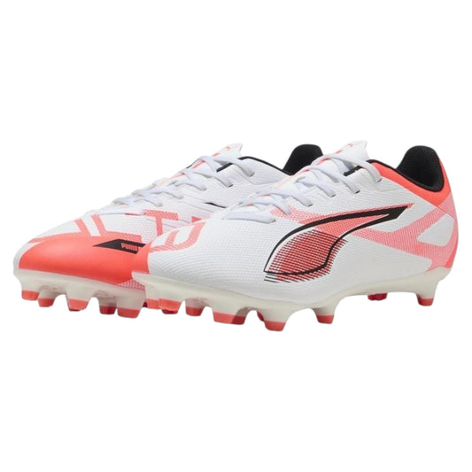 .PUMA ULTRA 5 PLAY FG/AG Unisex Football Boots - White/Glowing Red - (108169-01) - GLR - R2L17