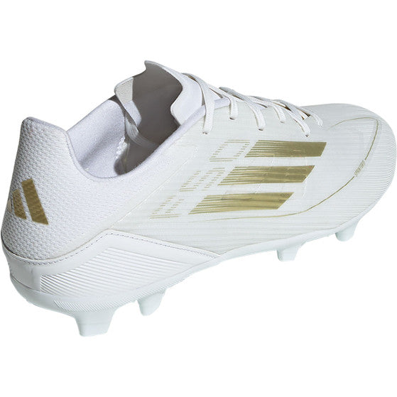 .Adidas Mens F50 League FG/MG FOOTBALL BOOTS - WHITE/GOLD - (IE0604) - G50 - R2L17