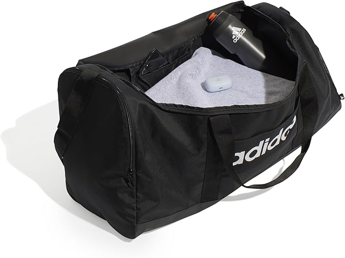 .Adidas Liner Duffel Bag LARGE - Black/Black/White - (JE8344) - C26
