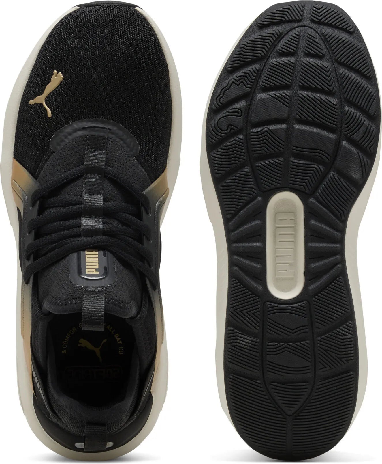 .PUMA Womens Softride Enzo 5 Metallic - BLACK/GOLD -(310473-01) - MEW - R1L5